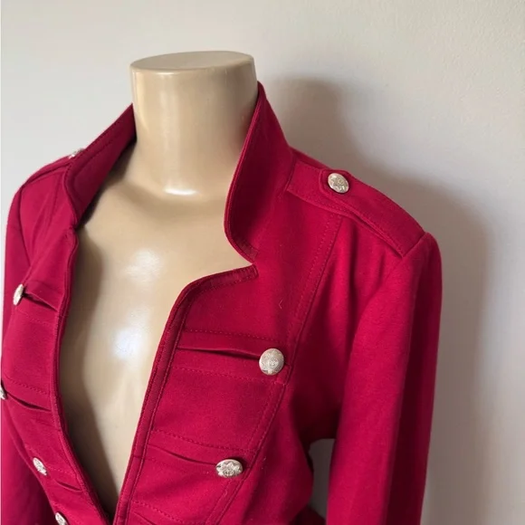 White House black market red military blazer - Picture 2 of 10